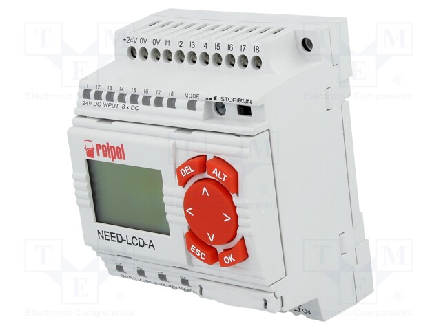 Programmable relay; OUT1: 250VAC/10A; IN: 8; Anal.in: 2; OUT: 4; DIN
