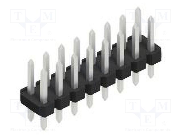 Connector: pin strips; pin header; male; PIN: 16; 2.54mm; THT; 2x8