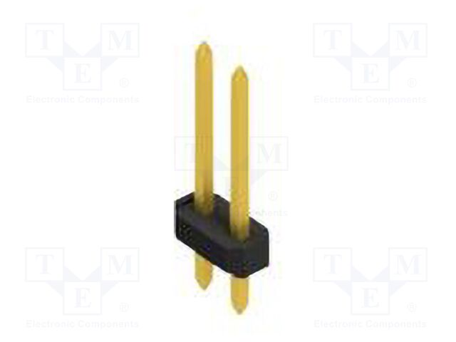 Connector: pin strips; pin header; male; PIN: 2; 2.54mm; THT; 2x1