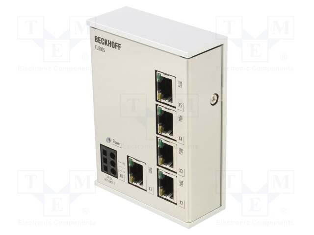 Industrial module: switch Ethernet; unmanaged; 24VDC; RJ45; IP20