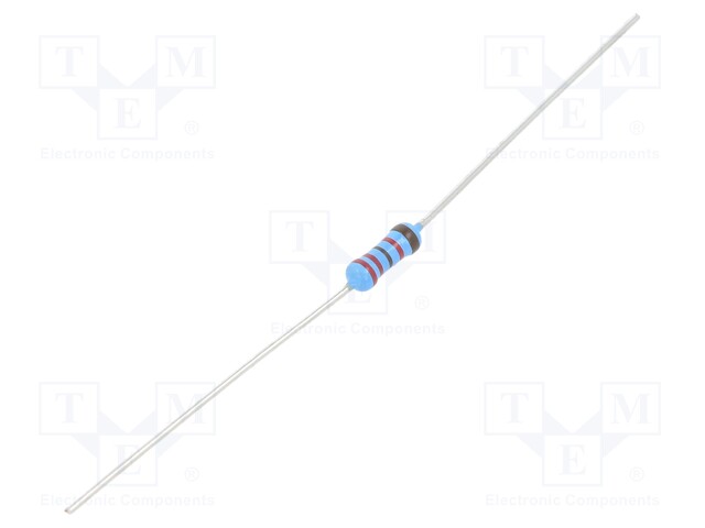 Resistor: thin film; THT; 22.1kΩ; 600mW; ±5%; Ø2.5x6.5mm; 50ppm/°C