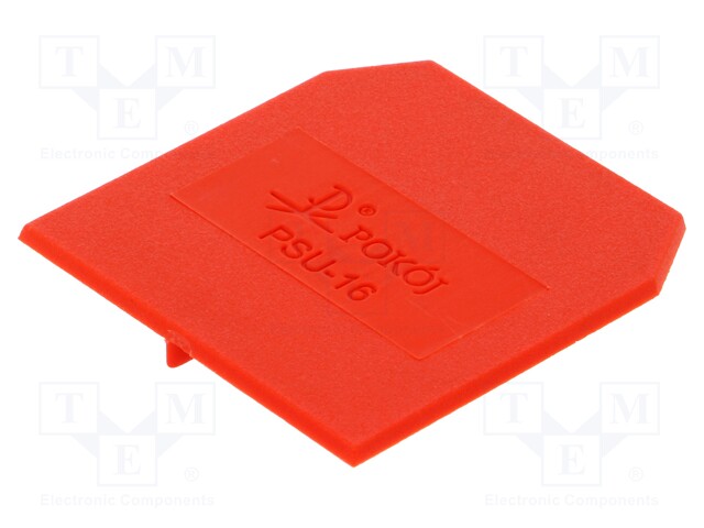 End/partition plate; Application: ZUG-G10; red; Width: 1.5mm