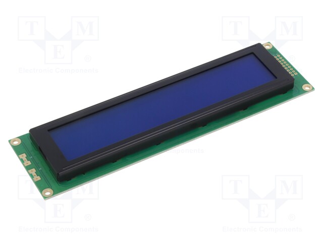 Display: LCD; alphanumeric; STN Negative; 40x4; blue; LED; PIN: 18