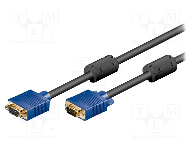Cable; D-Sub 15pin HD plug,D-Sub 15pin HD socket; 1.8m