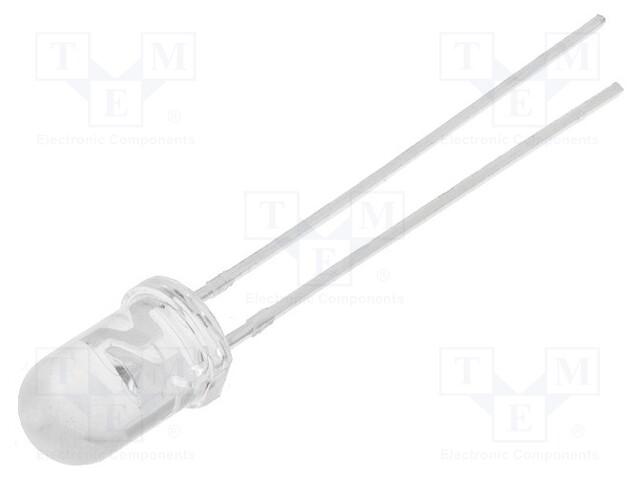 LED; 5mm; green; 10000÷12000mcd; 30°; Front: convex; Pitch: 2.54mm