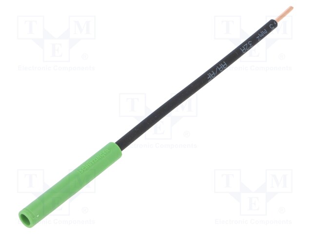 Socket; 4mm banana; 32A; 1kVDC; green; nickel plated; 130mm; 18mΩ