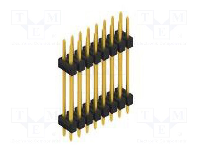 Connector: pin strips; pin header; male; PIN: 16; 2.54mm; THT; 2x8