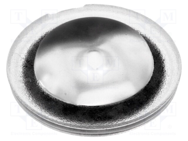 LED lens; round; transparent; Mounting: adhesive tape; H: 4.81mm