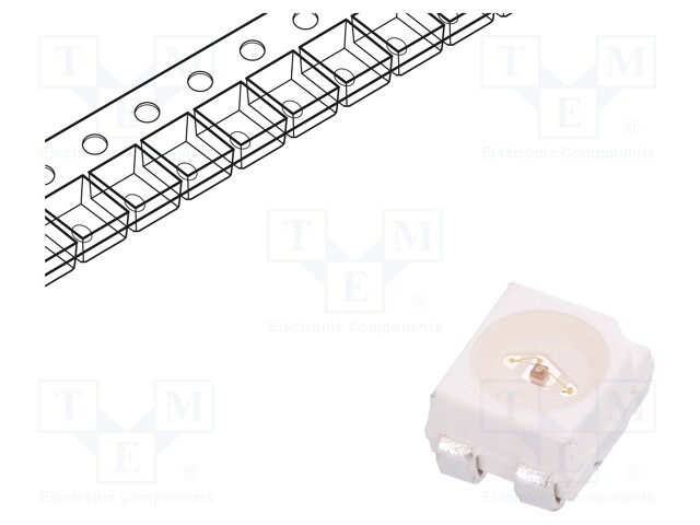 LED; SMD; 3528,PLCC4; red; 3.5x2.8x1.9mm; 120°; 2.8÷3.4V; 50mA