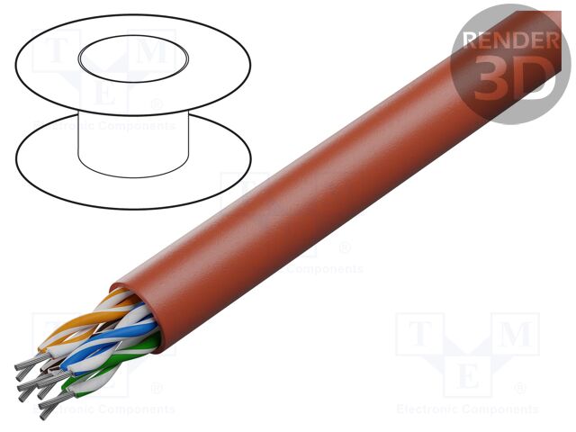 Wire; U/UTP; industrial Ethernet,RS422,outdoor; 5e; stranded; Cu