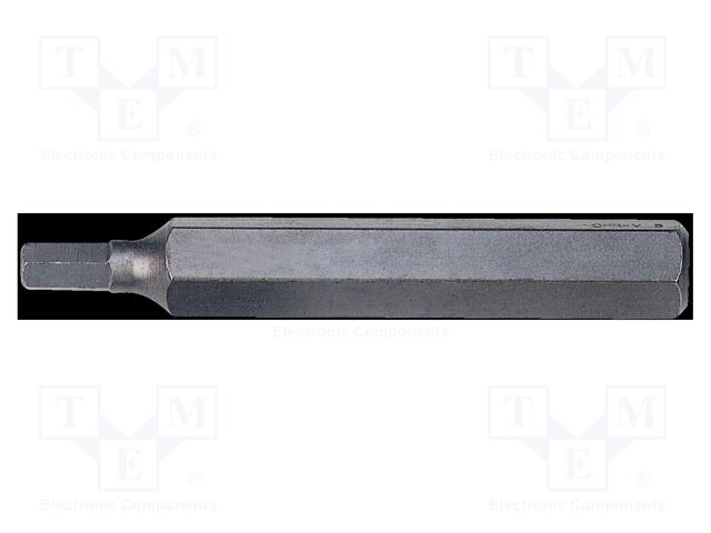 Screwdriver bit; hex key; HEX 5mm; Overall len: 75mm