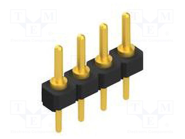 Connector: pin strips; pin header; male; PIN: 4; 2.54mm; THT; 1x4
