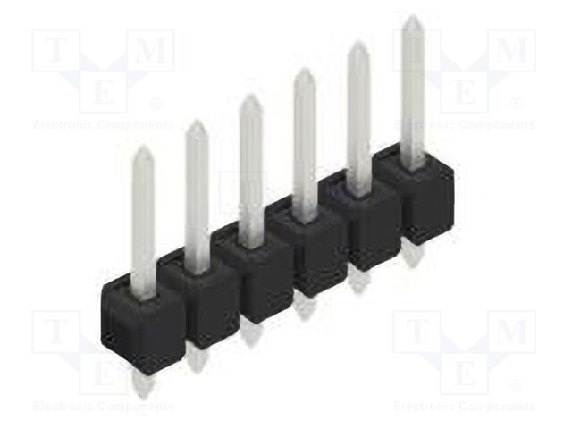 Connector: pin strips; pin header; male; PIN: 6; 2.54mm; THT; 1x6