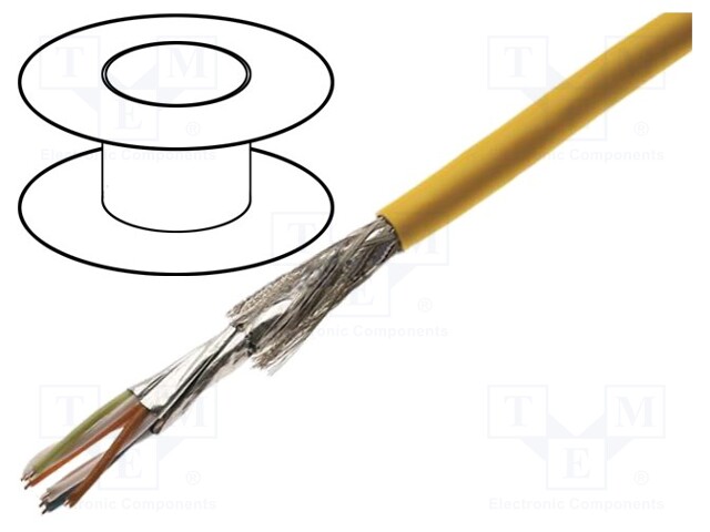 Wire; S/FTP; industrial Ethernet; 7; solid; Cu; 4x2x23AWG; PUR