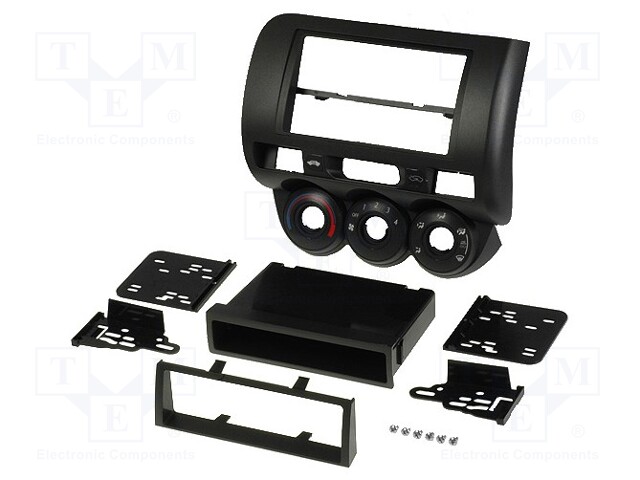 Radio mounting frame; Honda; 2 ISO; black