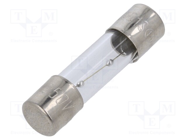 Fuse: fuse; time-lag; 1.5A; 250VAC; glass; 20x5.2mm; brass; bulk