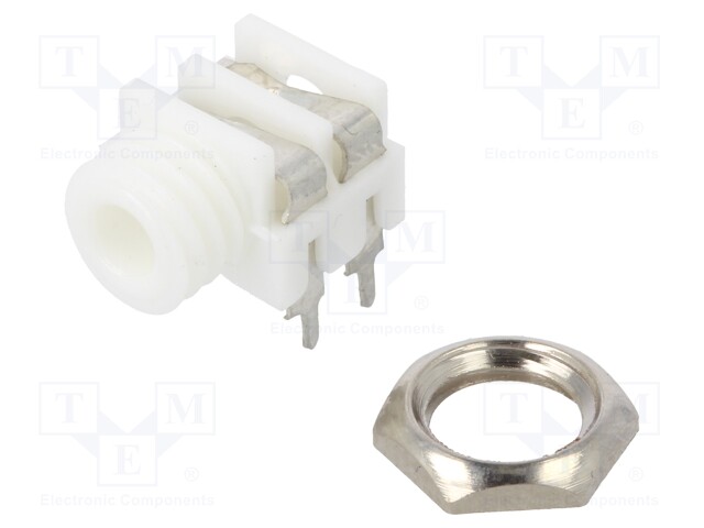 Socket; Jack 3,5mm; female; mono; with on/off switch; angled 90°