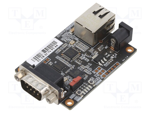 Module: Ethernet; Comp: RP2040; Cortex M0+; 3.3VDC; 76x45x15mm