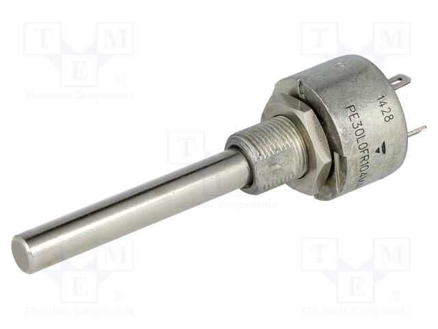 Potentiometer: shaft; single turn; 100kΩ; 3W; ±20%; 6mm; linear