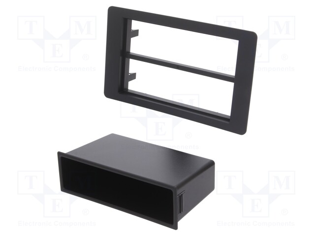 Radio mounting frame; Saab; 2 DIN; black