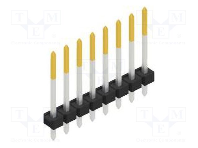 Connector: pin strips; pin header; male; PIN: 8; 2.54mm; THT; 1x8