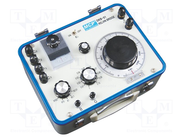 Features: galvanometer built-in; Meter: Thomson bridge
