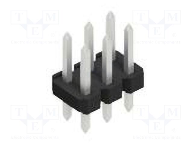Connector: pin strips; pin header; male; PIN: 6; 2.54mm; THT; 2x3