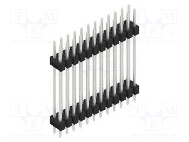 Connector: pin strips; pin header; male; PIN: 24; 2.54mm; THT; 2x12