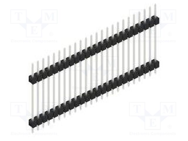 Connector: pin strips; pin header; male; PIN: 24; 2.54mm; THT; 1x24