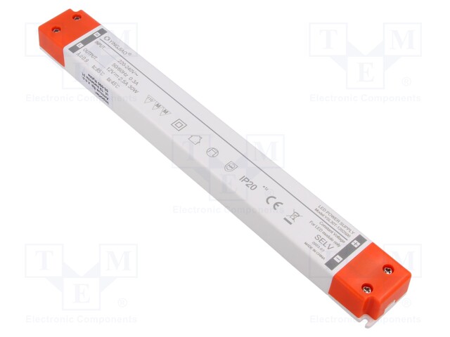 Power supply: switched-mode; LED; 30W; 12VDC; 2.5A; 220÷240VAC