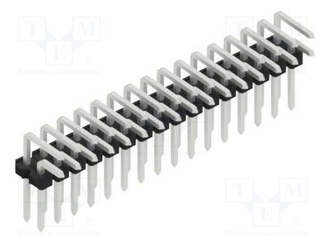 Connector: pin strips; pin header; male; PIN: 32; 2.54mm; THT; 2x16