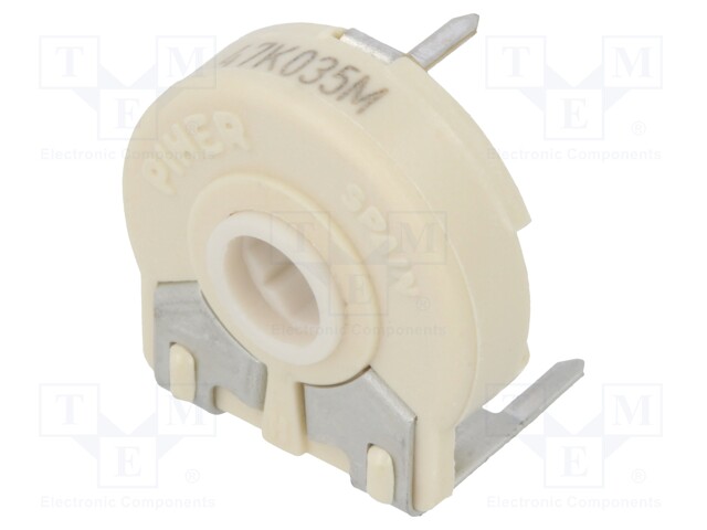 Potentiometer: mounting; single turn,horizontal; 47kΩ; 500mW