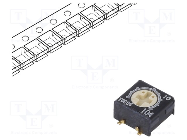 Potentiometer: mounting; single turn; 10kΩ; 250mW; SMD; ±20%