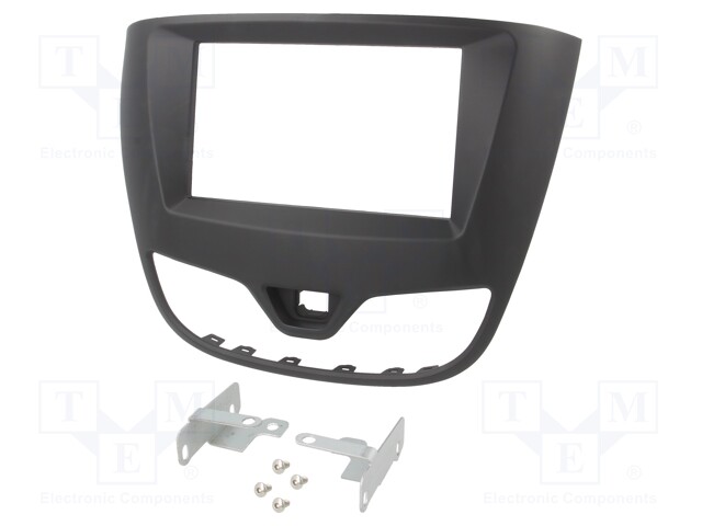 Radio mounting frame; Opel; 2 DIN; black