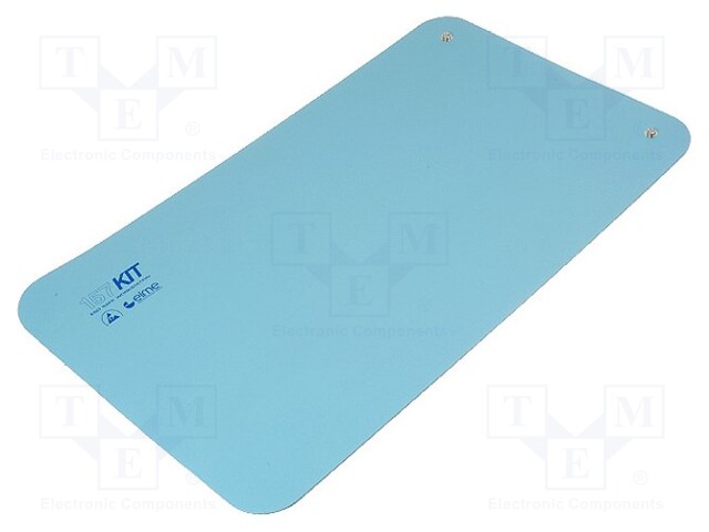 Bench mat; ESD; L: 1200mm; W: 600mm; D: 2mm; blue; Rsurf: 5÷500MΩ