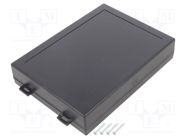 Enclosure: multipurpose; X: 109mm; Y: 147mm; Z: 32.6mm; ABS; black