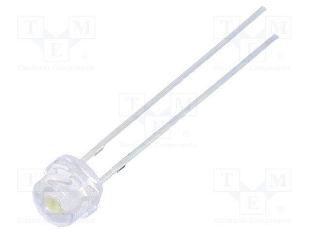LED; 4.8mm; white cold; 1800÷2300mcd; 110°; Front: convex; 2.8÷3.4V
