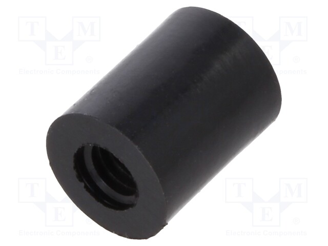 Spacer sleeve; cylindrical; polyamide; M4; L: 10mm; Øout: 8mm