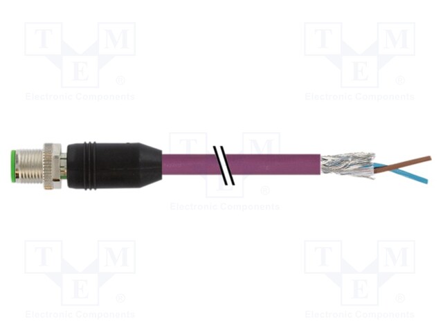 Male; -25÷85°C; IP67; 4A; 3m; Series: 7000; PIN: 2; plug; Thread: M12