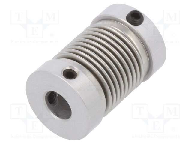 Coupling; Ø1: 6mm; Ø2: 6mm; Mat: aluminium,stainless steel