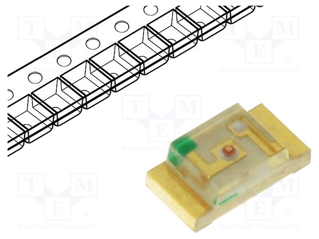 LED; SMD; 1206; green; 3.2÷12.5mcd; 3.2x1.6x1.1mm; 120°; 2.2÷2.5V