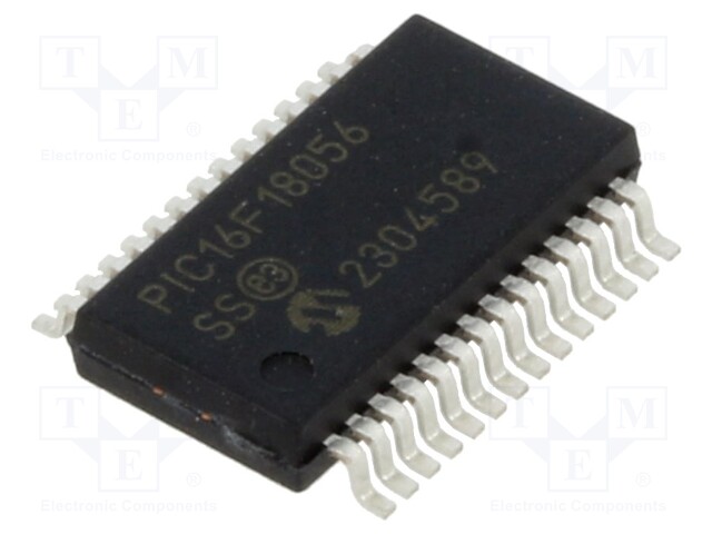 IC: PIC microcontroller; Memory: 28kB; SRAM: 2kB; EEPROM: 256B; SMD