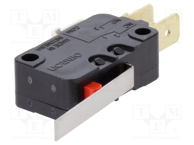 Microswitch SNAP ACTION; with lever; SPDT; 16A/250VAC; 10A/30VDC