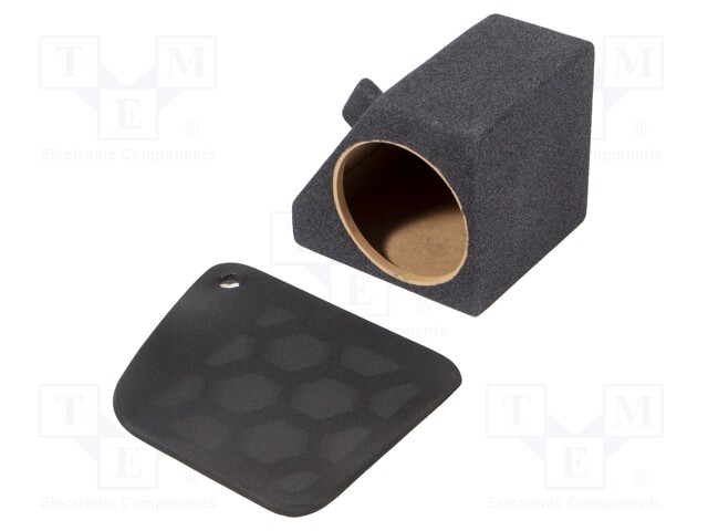 Car loudspeaker enclosure; MDF; black melange; textil; 8l; 200m