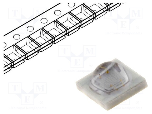 LED; 3.45x3.45x1.85mm; ultraviolet; 120°; 350mA; λd: 361-371nm