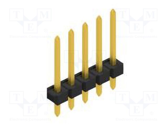 Connector: pin strips; pin header; male; PIN: 5; 2.54mm; THT; 1x5