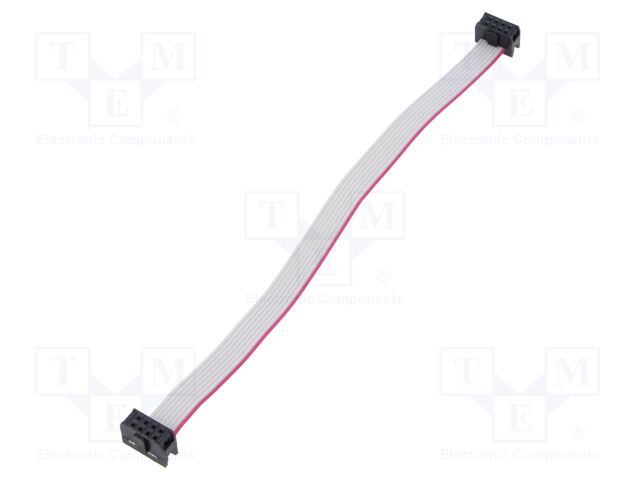 Ribbon cable with IDC connectors; Tape ph: 1.27mm; 0.2m; 8x28AWG