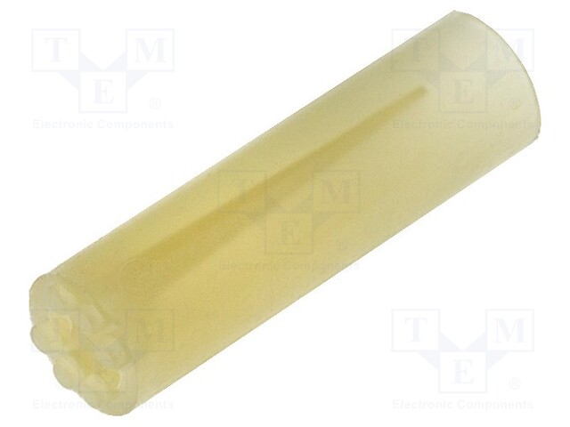 Spacer sleeve; LED; Øout: 5mm; ØLED: 5mm; L: 5.6mm; natural; UL94V-2