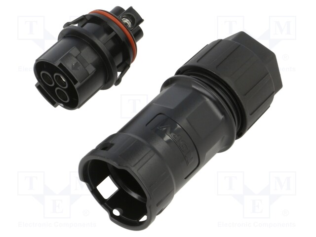 Connector: AC supply; female; 10mm2; screw terminal; plug; 50A