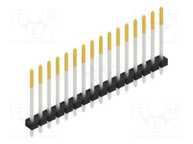 Connector: pin strips; pin header; male; PIN: 16; 2.54mm; THT; 1x16